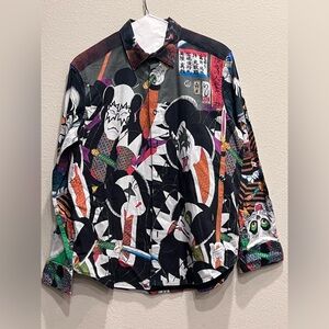 Robert Graham & KISS Wearable Art Men's Button-Down Shirt XL Original Pre-owned